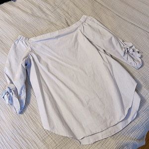 Cotton Stripe Boatneck Aritzia Babaton Shirt - S